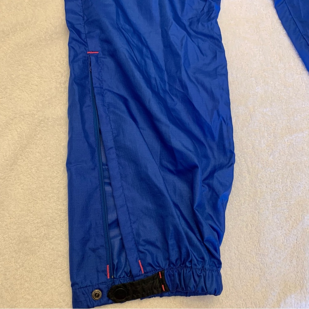 Columbia Vintage Ankle Zip 100% Nylon Blue Shell Pants Medium Made in Korea - Picture 6 of 6